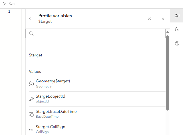 List field and variables related to the category
