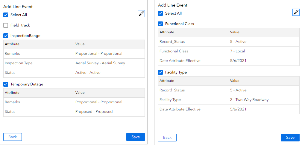 Manage event attributes